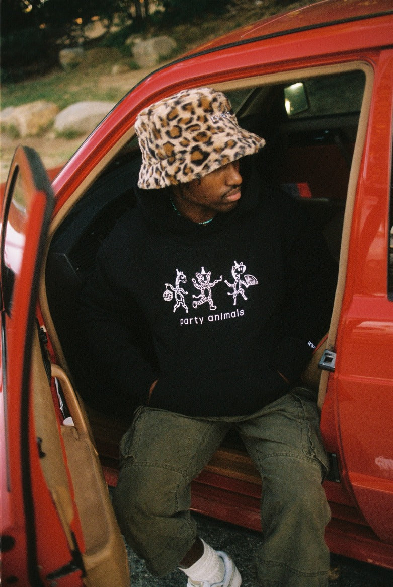 It's Murph Cheetah Furry Reversible Bucket Hat